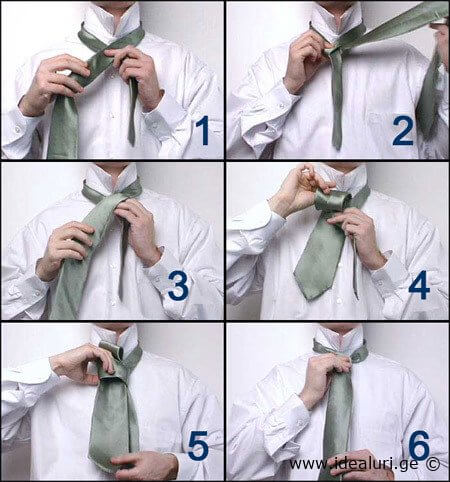 ჰალსტუხის დამოუკიდებლად შეკვრა